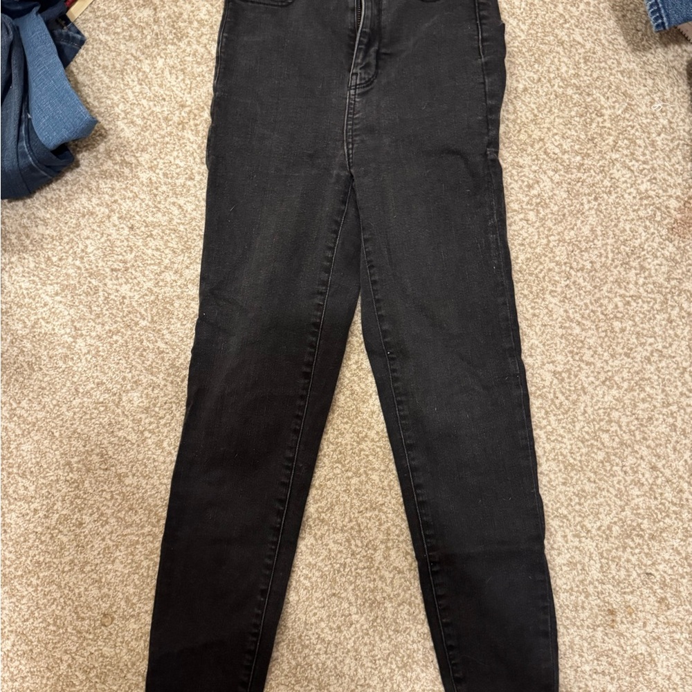 American Eagle Outfitters Women's Dark Skinny High Rise Stretchy Jeans